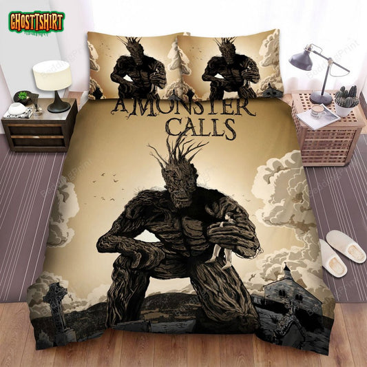 A Monster Calls Movie Poster 2 Bed Sheets Duvet Cover Bedding Set
