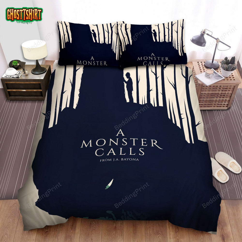 A Monster Calls Movie Poster Art Bed Sheets Duvet Cover Bedding Set