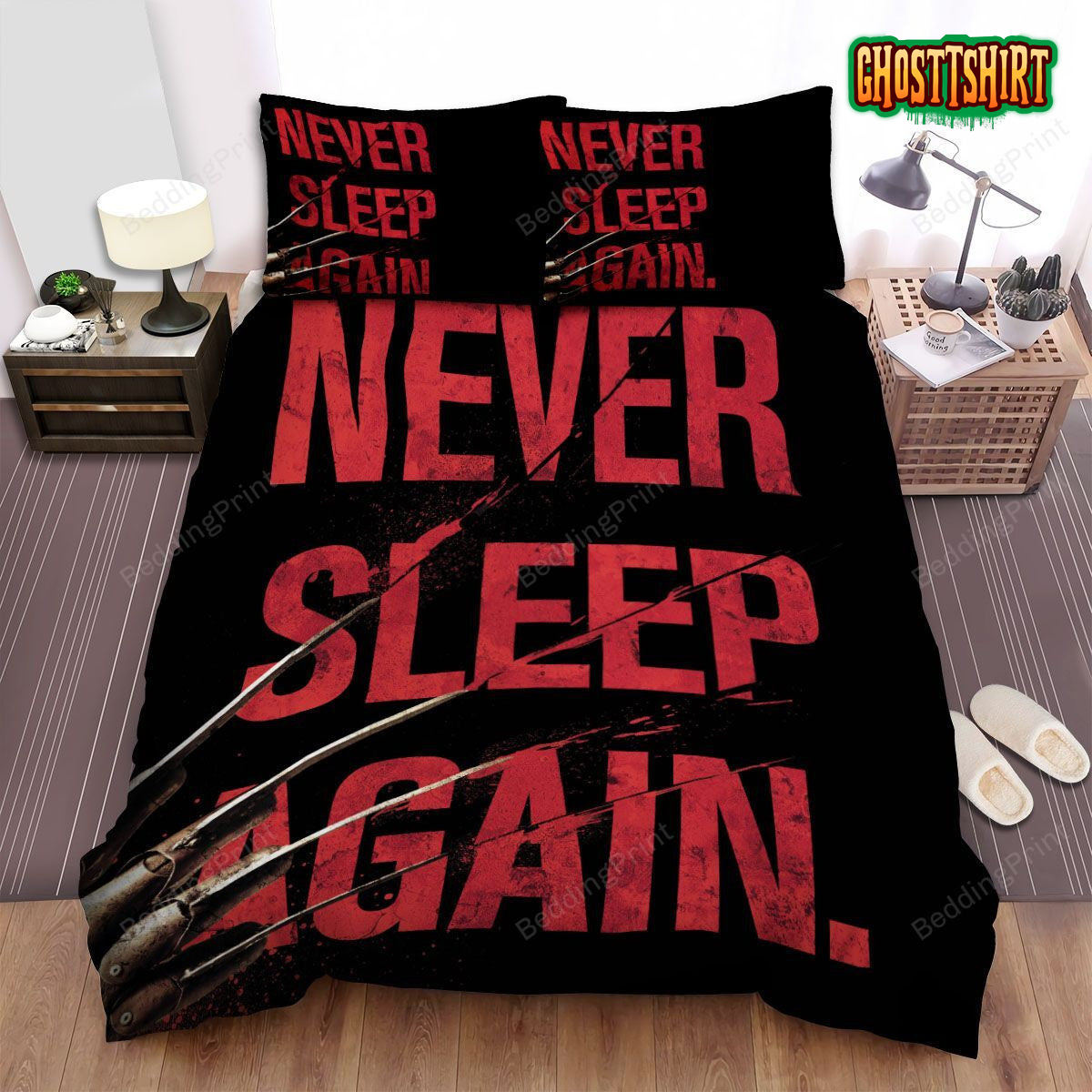 A Nightmare On Elm Street Movie Art Bed Sheets Duvet Cover Bedding Set