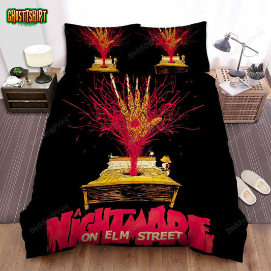 A Nightmare On Elm Street Movie Art Bed Sheets Duvet Cover Bedding Set Ver 1