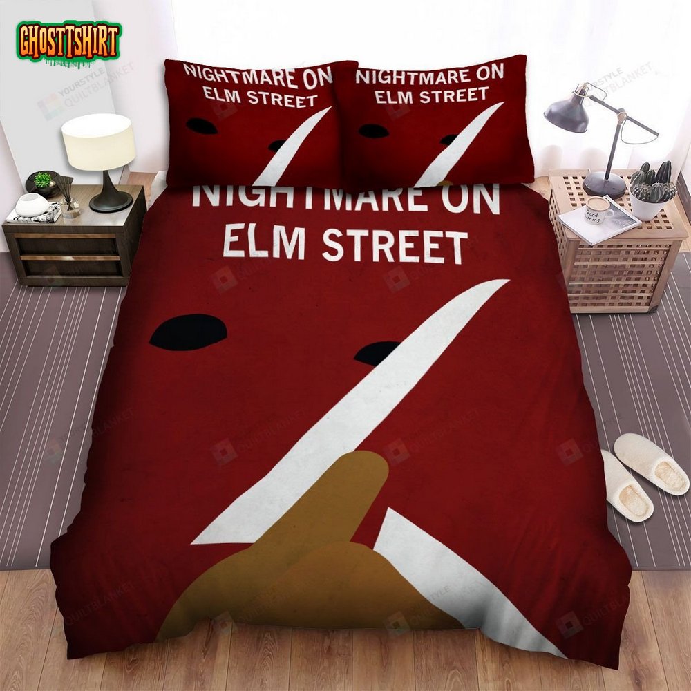 A Nightmare On Elm Street Movie Art Bed Sheets Spread Comforter Duvet Cover Bedding Set Ver 13