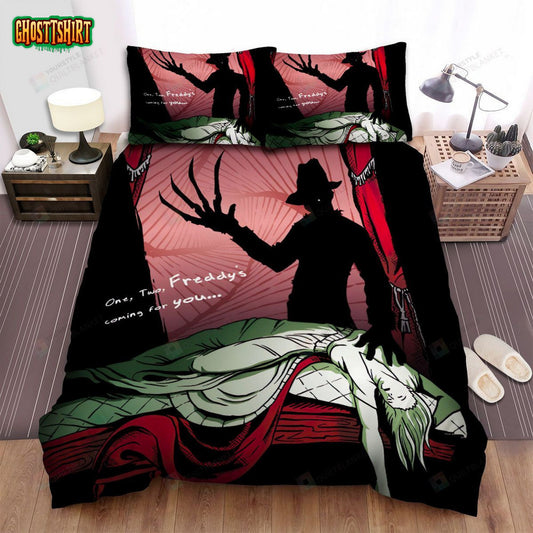 A Nightmare On Elm Street Movie Art Bed Sheets Spread Comforter Duvet Cover Bedding Set Ver 20