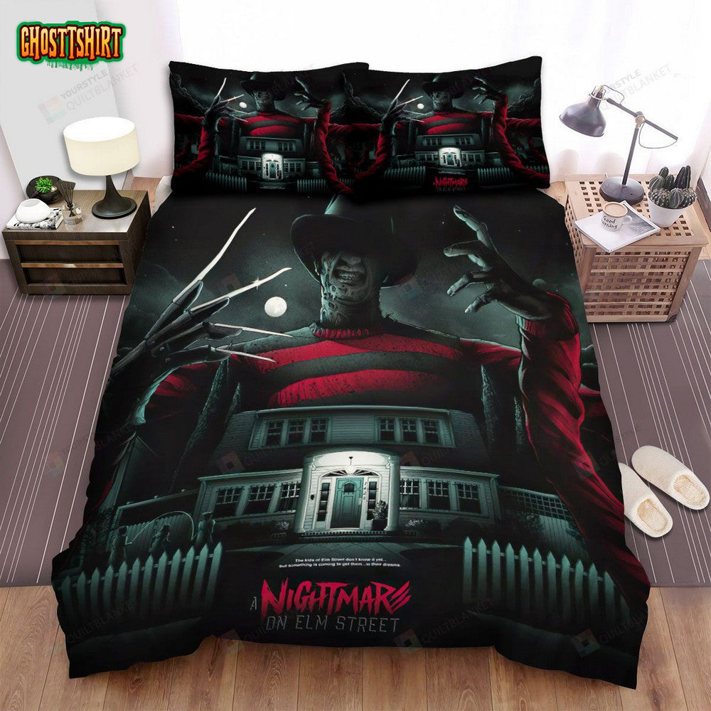 A Nightmare On Elm Street Movie Art Bed Sheets Spread Comforter Duvet Cover Bedding Set Ver 5