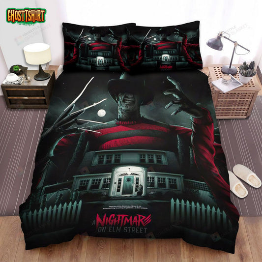 A Nightmare On Elm Street Movie Art Bed Sheets Spread Comforter Duvet Cover Bedding Set Ver 5