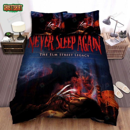 A Nightmare On Elm Street Movie Art Bed Sheets Spread Comforter Duvet Cover Bedding Set Ver 6
