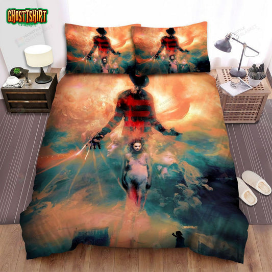A Nightmare On Elm Street Movie Cloud Photo Bed Sheets Spread Comforter Duvet Cover Bedding Set