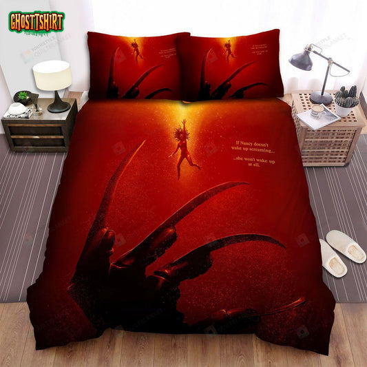 A Nightmare On Elm Street Movie Poster Bed Sheets Spread Comforter Duvet Cover Bedding Set