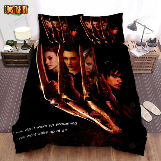 A Nightmare On Elm Street Movie Poster Bed Sheets Spread Comforter Duvet Cover Bedding Set Ver 3