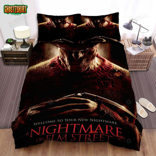 A Nightmare On Elm Street Movie Poster Bed Sheets Spread Comforter Duvet Cover Bedding Set Ver 5