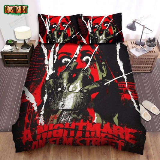 A Nightmare On Elm Street Movie Poster Iii Bed Sheets Spread Comforter Duvet Cover Bedding Set