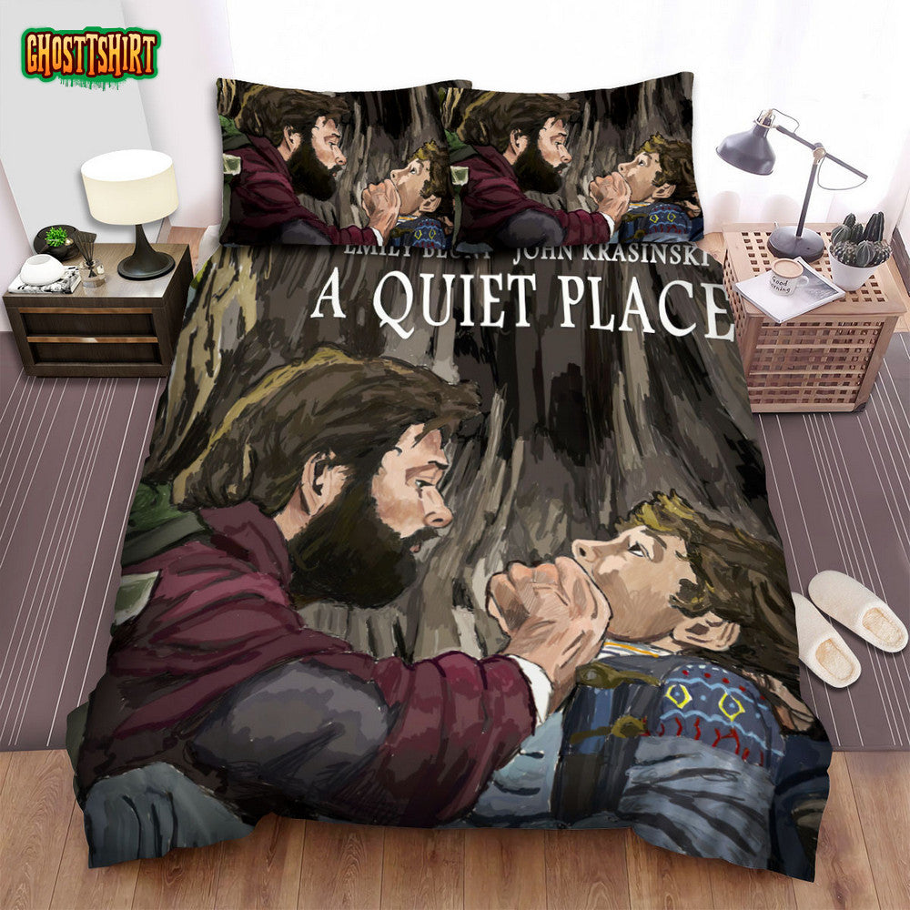 A Quiet Place (I) Movie Art Bed Sheets Spread Comforter Duvet Cover Bedding Set Ver 1