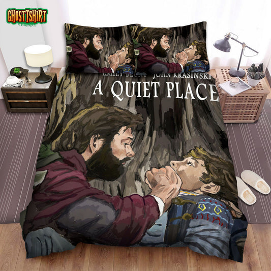 A Quiet Place (I) Movie Art Bed Sheets Spread Comforter Duvet Cover Bedding Set Ver 1