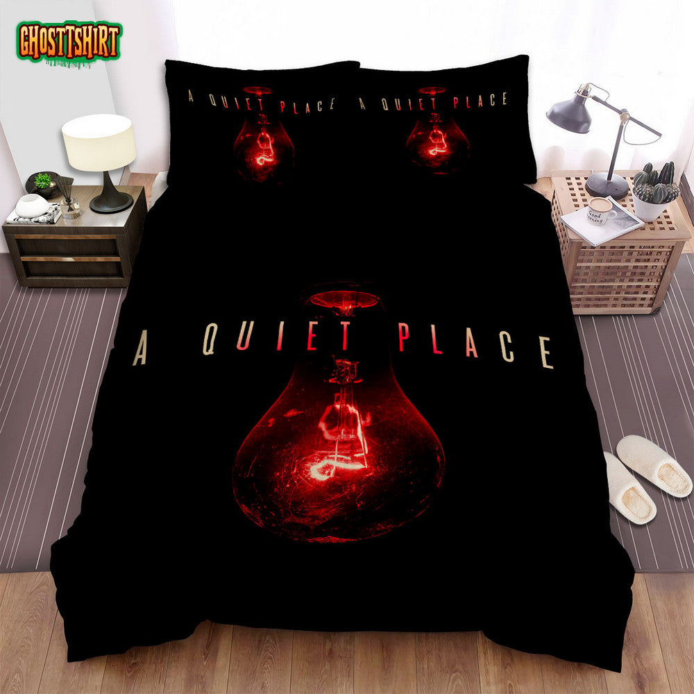A Quiet Place (I) Movie Poster Bed Sheets Spread Comforter Duvet Cover Bedding Set