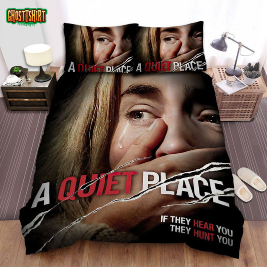 A Quiet Place (I) Movie Poster Bed Sheets Spread Comforter Duvet Cover Bedding Set Ver 4