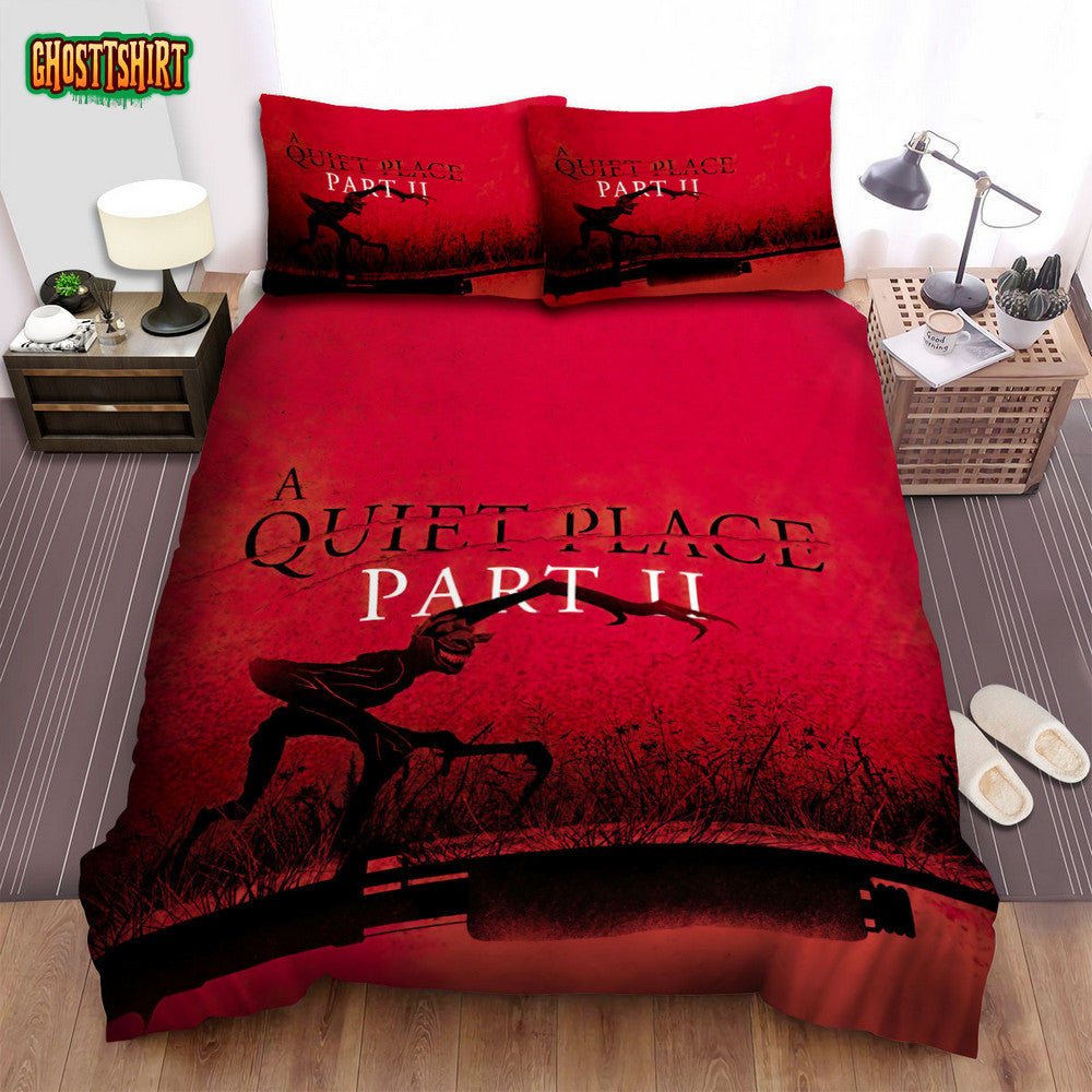 A Quiet Place Part Ii Movie Art Bed Sheets Spread Comforter Duvet Cover Bedding Set
