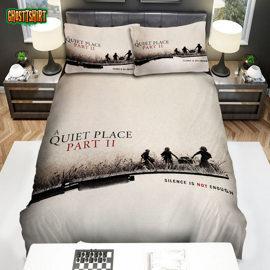 A Quiet Place Part Ii Movie Art Bed Sheets Spread Comforter Duvet Cover Bedding Set Ver 1