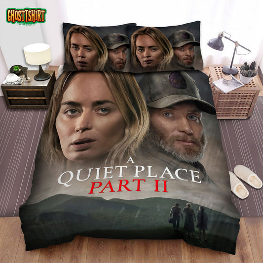 A Quiet Place Part Ii Movie Poster Bed Sheets Spread Comforter Duvet Cover Bedding Set