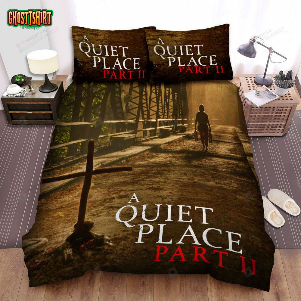 A Quiet Place Part Ii Movie Poster Bed Sheets Spread Comforter Duvet Cover Bedding Set Ver 5