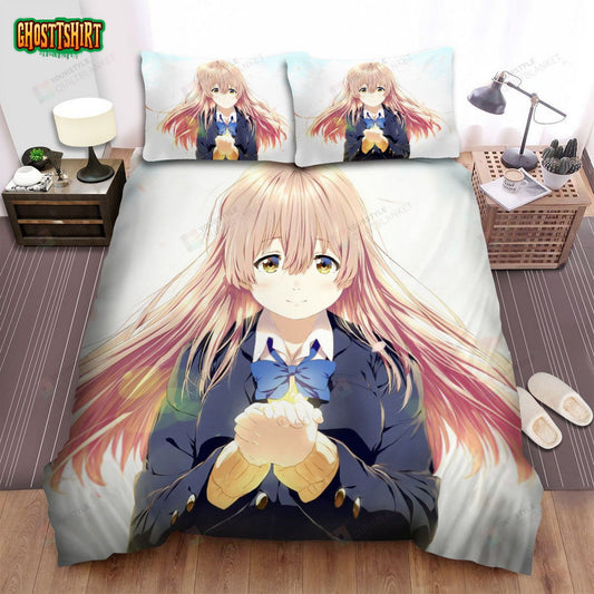 A Silent Voice Anime Shouko Nishimiya Bed Sheets Spread Comforter Duvet Cover Bedding Set