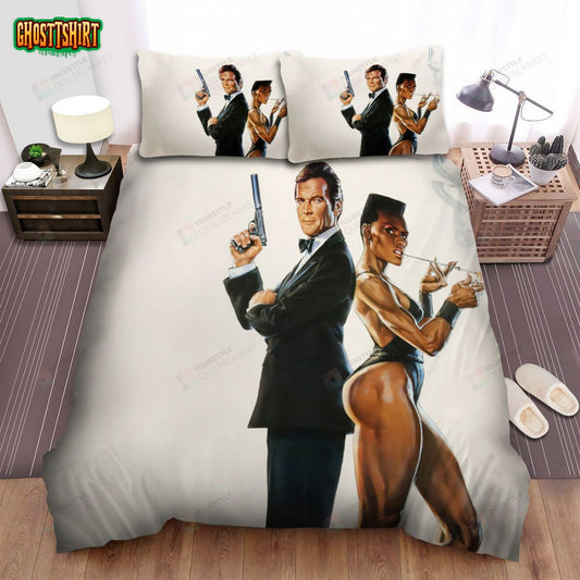 A View To A Kill Movie Poster 2 Bed Sheets Spread Comforter Duvet Cover Bedding Set