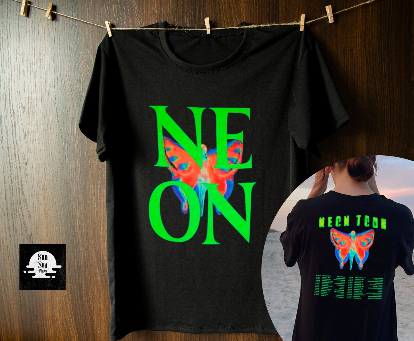 Neon Tour Shirt, Neon Tour Butterfly Shirt ,Playboi Carti Neon Tour 2022 shirt