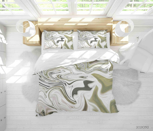 3D Abstract Marble Texture Quilt Cover Set Bedding Set Duvet Cover Pillowcases 299