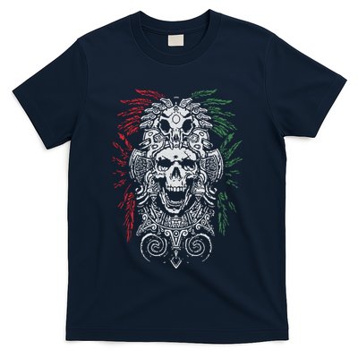 Ancient Aztec King Mexican Skull Mayas Mask Calavera Azteca T-Shirt