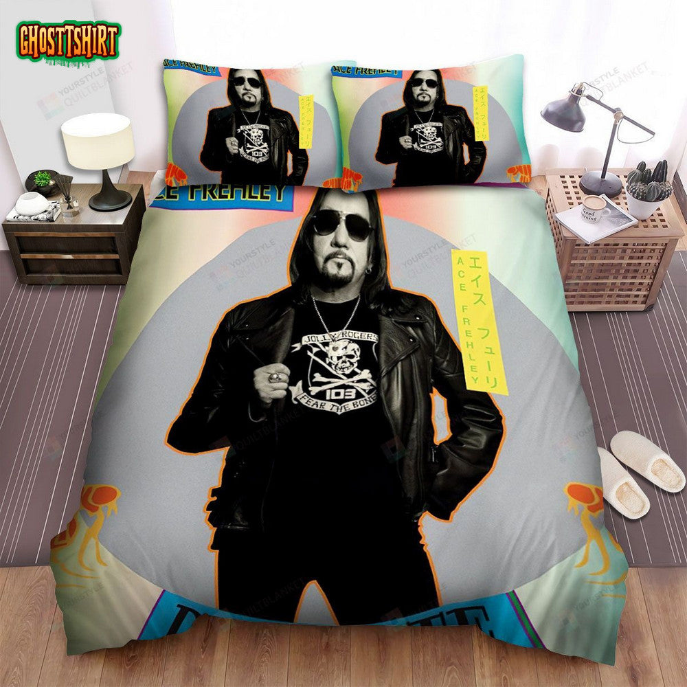 Ace Frehley Parasite Album Cover Bed Sheets Spread Comforter Duvet Cover Bedding Set