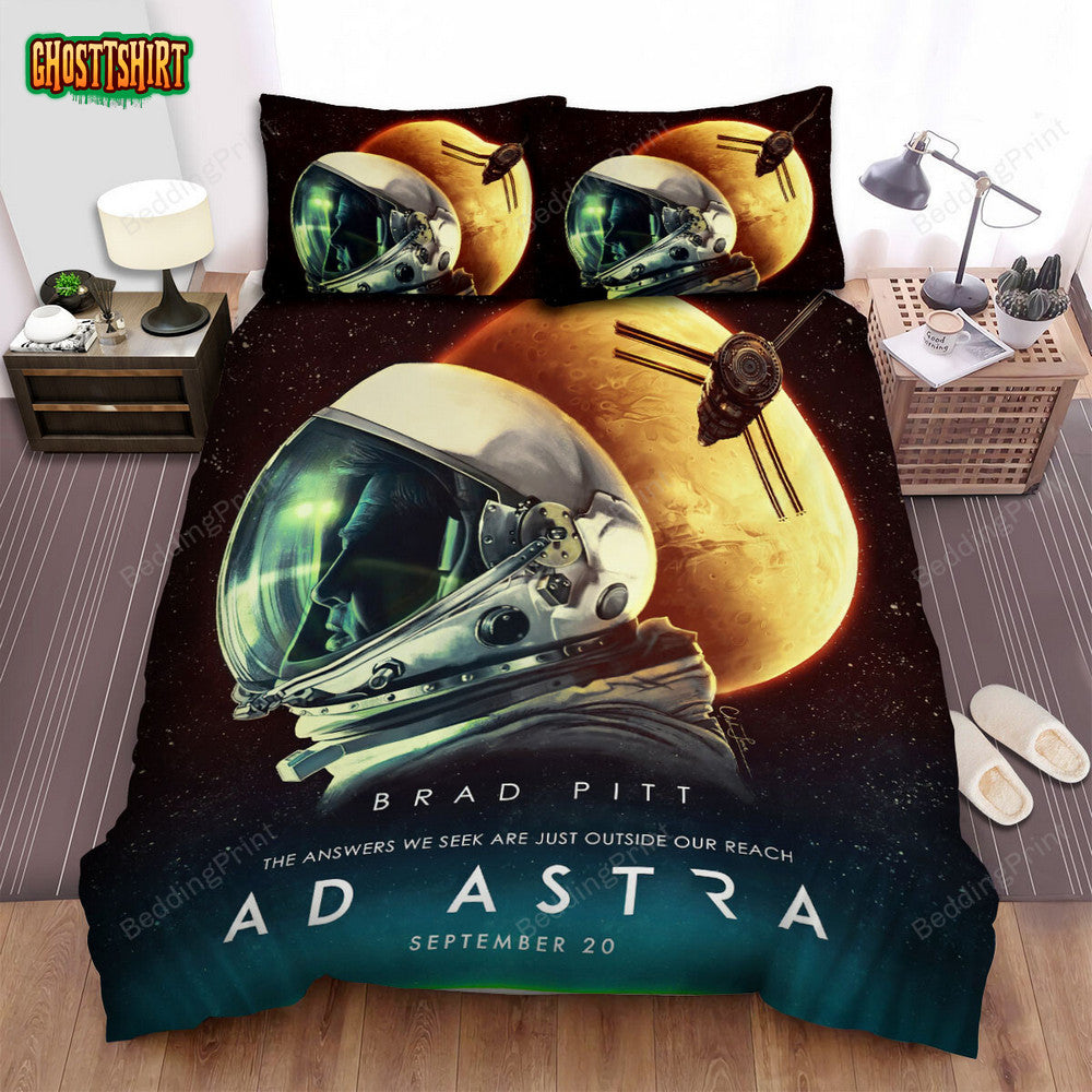Ad Astra Movie Poster 1 Bed Sheets Duvet Cover Bedding Set
