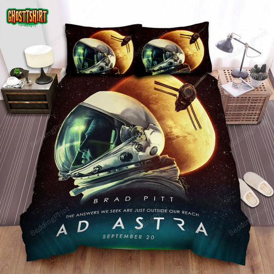 Ad Astra Movie Poster 1 Bed Sheets Duvet Cover Bedding Set