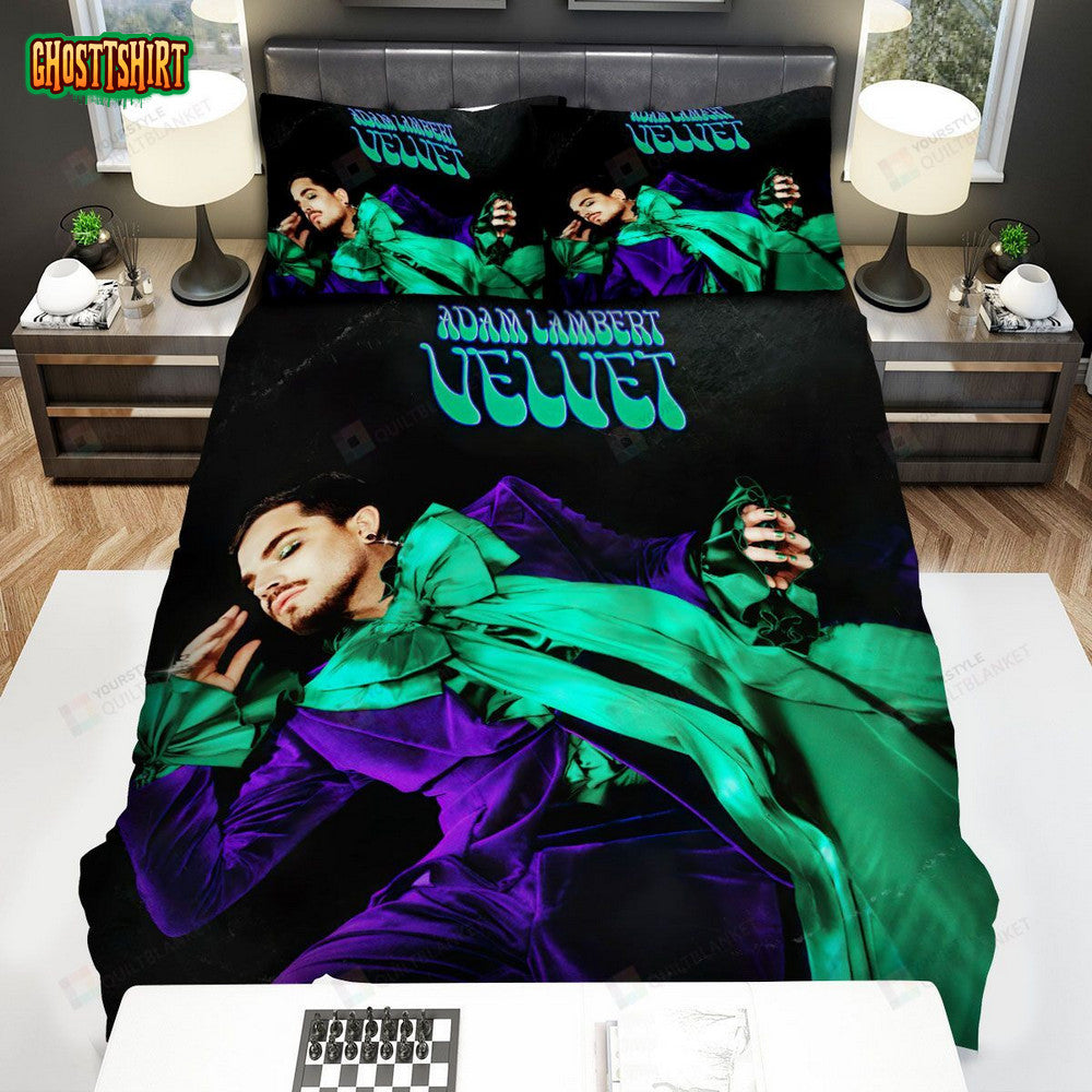 Adam Lambert Velvet Album Cover Bed Sheets Spread Comforter Duvet Cover Bedding Set