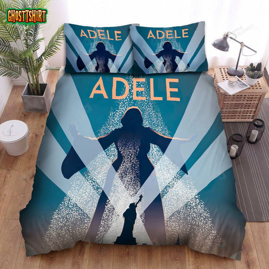 Adele Madison Square Concert Poster Bed Sheets Spread Comforter Duvet Cover Bedding Set