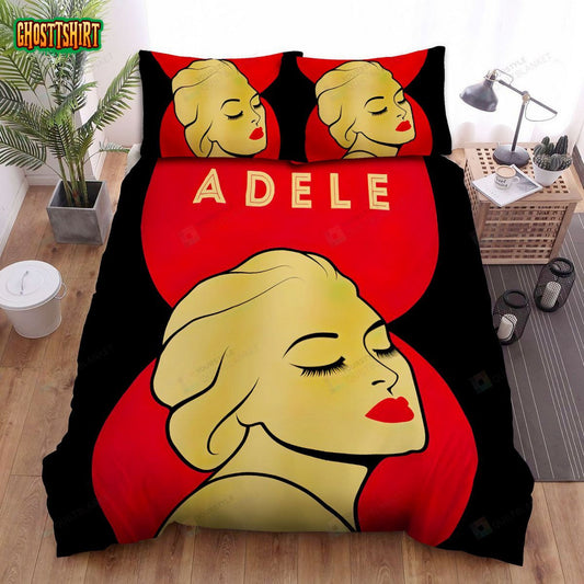 Adele Paris Concert Poster Bed Sheets Spread Comforter Duvet Cover Bedding Set