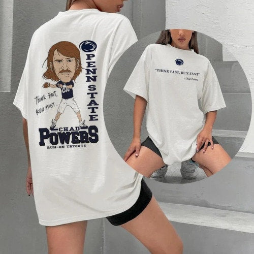 Think Fast Run Fast Chad Powers Shirt 2 Side, Chad Powers, Chad Powers T-shirt