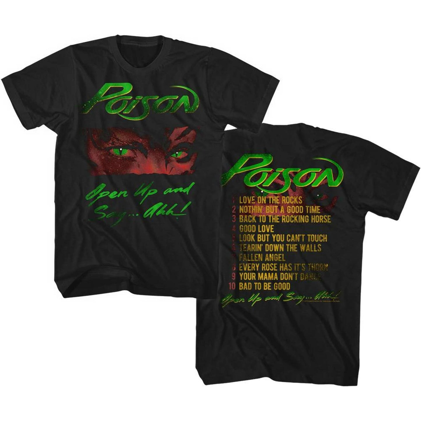 Poison Open Up Tracklist Black Adult T-Shirt