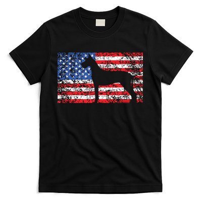 American Flag Great Dane Dog 4th Of July USA Gift T-Shirt