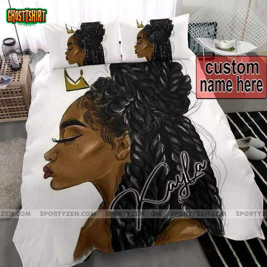 African Black Princess Personalized Custom Name Duvet Cover Bedding Set