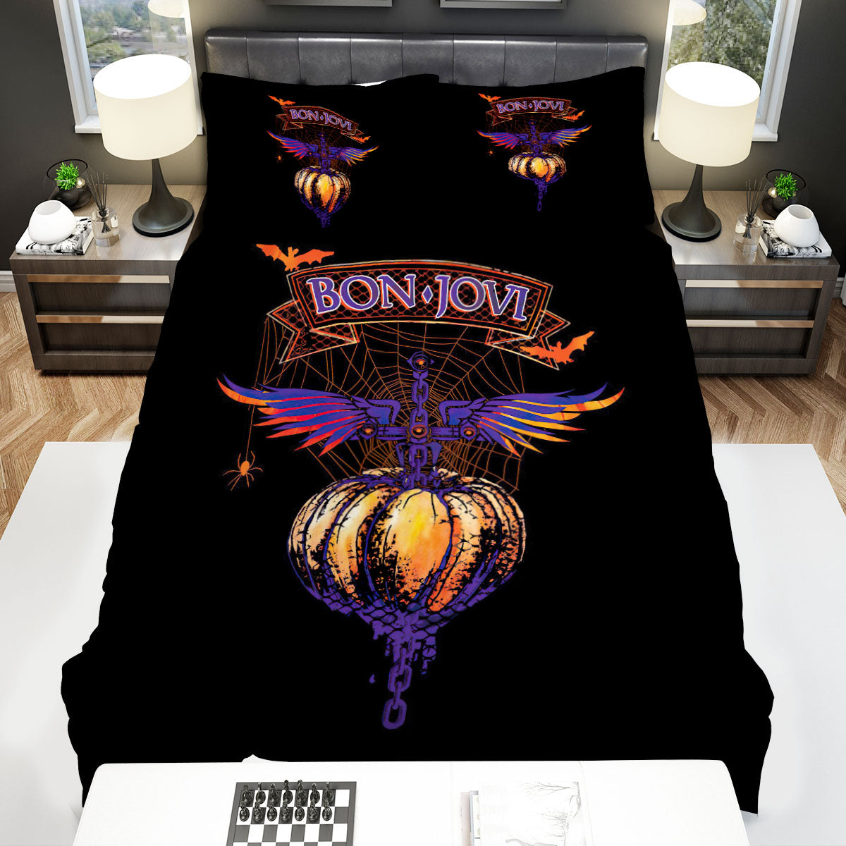 Bon Jovi Black Bedding Set V2