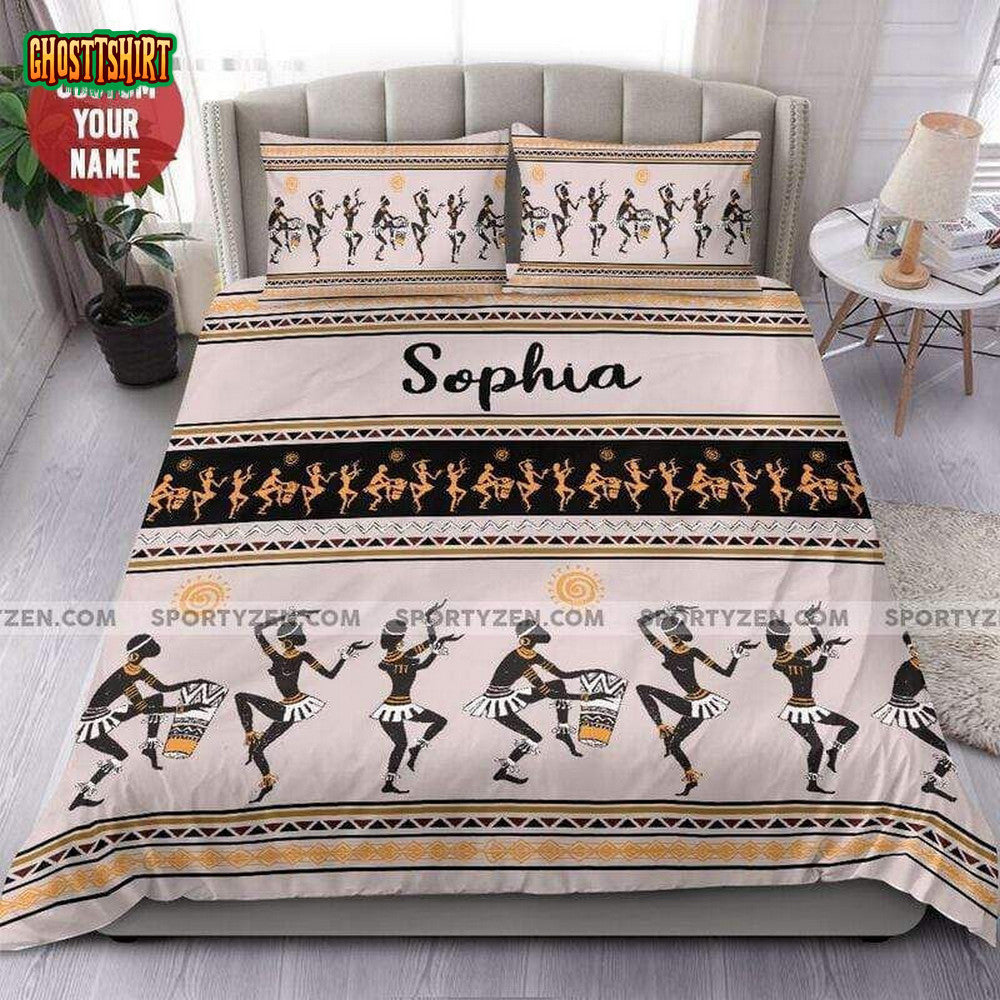 African Native Personalized Custom Name Duvet Cover Bedding Set