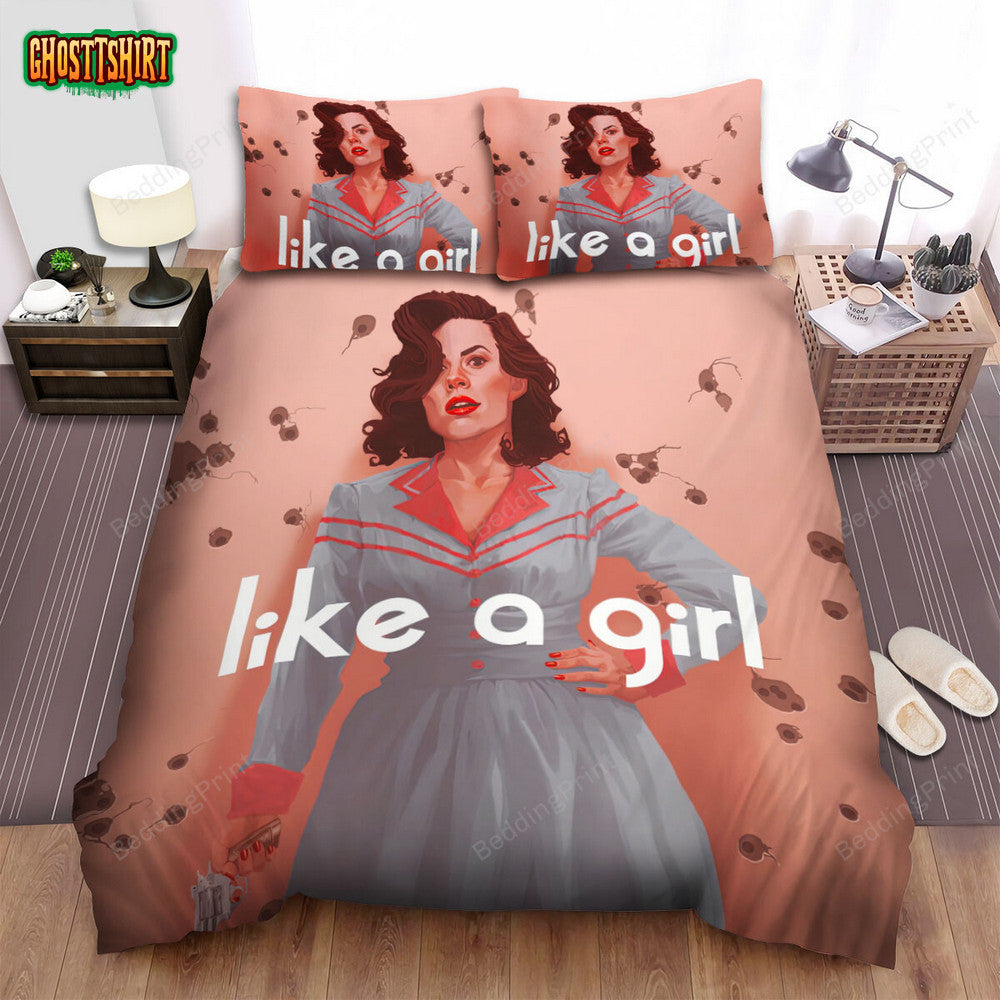 Agent Carter (2015–2016) Movie Digital Art 4 Bed Sheets Duvet Cover Bedding Set