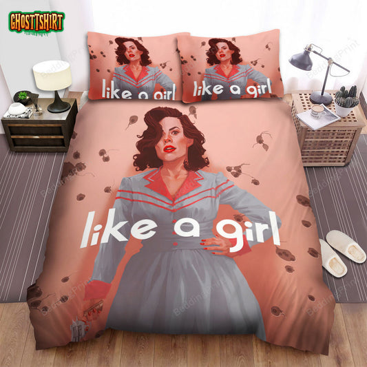 Agent Carter (2015–2016) Movie Digital Art 4 Bed Sheets Duvet Cover Bedding Set