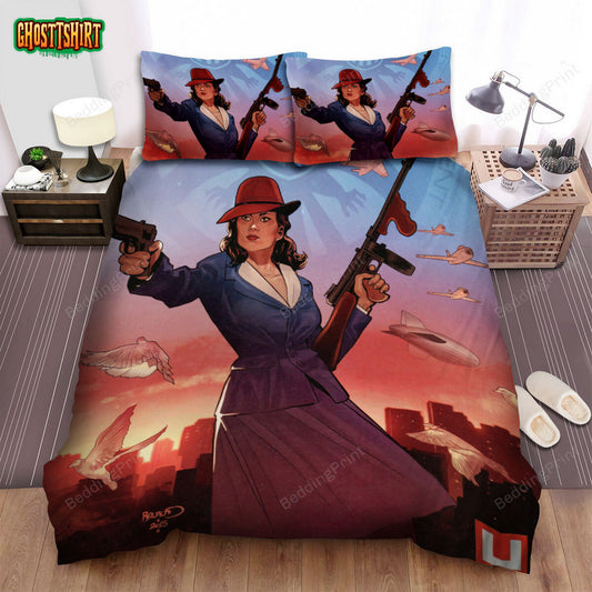 Agent Carter (2015–2016) Movie Illustration 3 Bed Sheets Duvet Cover Bedding Set