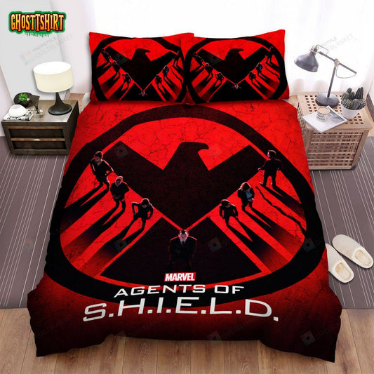 Agents Of S.H.I.E.L.D. Eagle Poster Bed Sheets Spread Comforter Duvet Cover Bedding Set