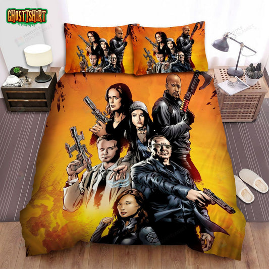 Agents Of S.H.I.E.L.D. Movie Art 2 Bed Sheets Spread Comforter Duvet Cover Bedding Set