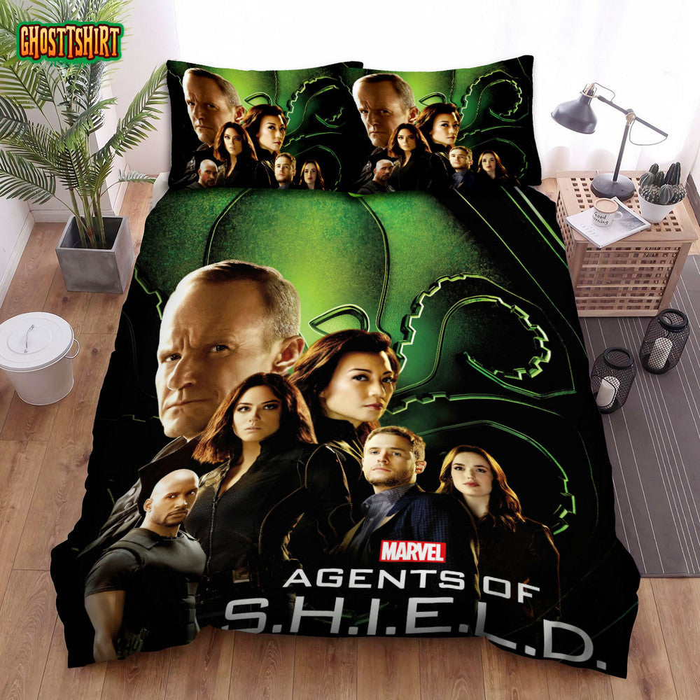 Agents Of S.H.I.E.L.D. Movie Poster 4 Bed Sheets Spread Comforter Duvet Cover Bedding Set