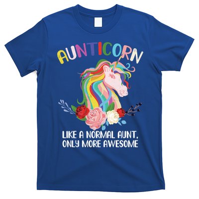 Aunticorn Great Gift Unicorn For Aunties Design Funny Gift T-Shirt