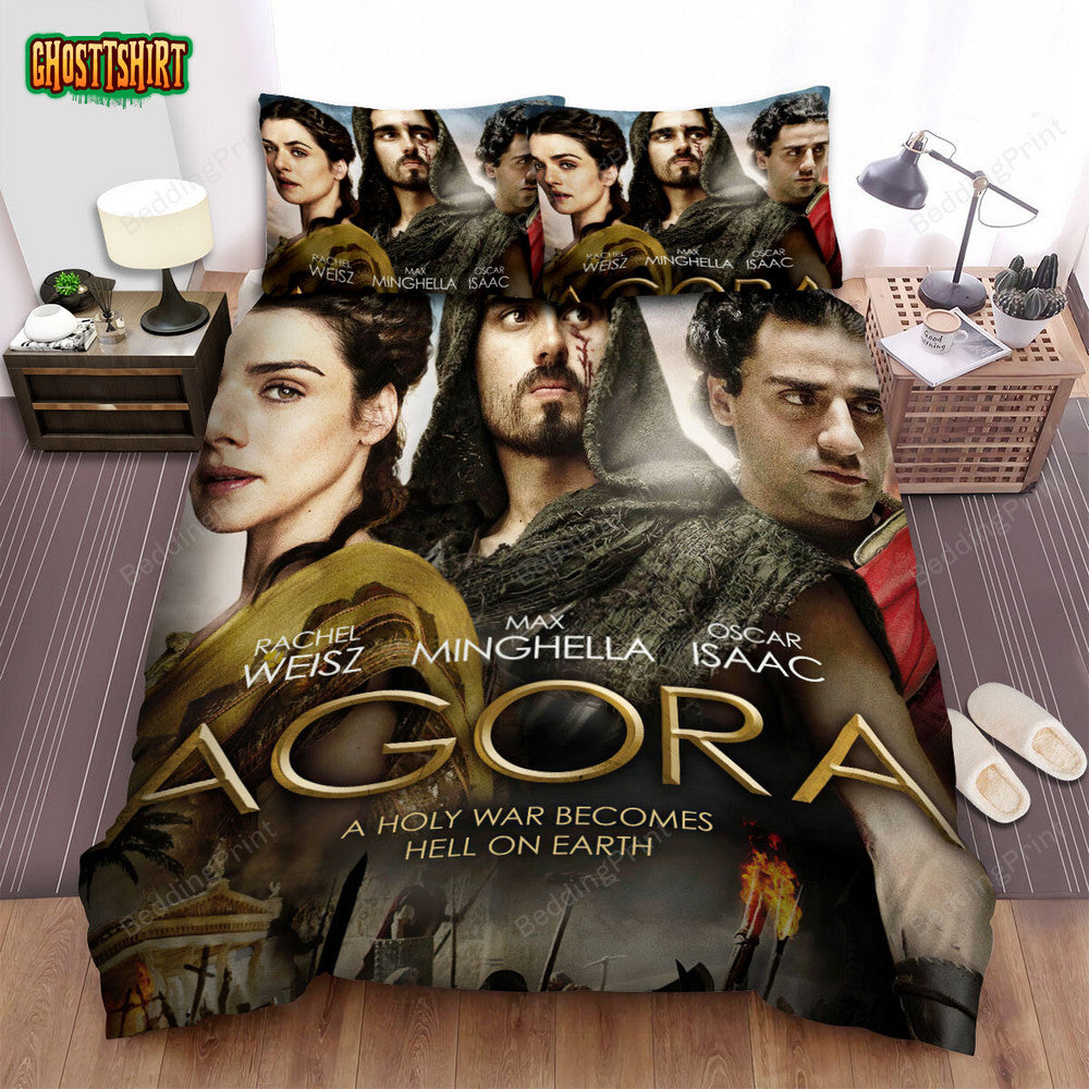 Agora (2009) A Holy War Becomes Hell On Earth Movie Poster Bed Sheets Duvet Cover Bedding Set