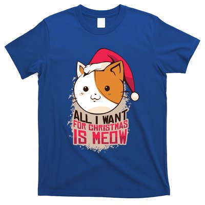 All I Want For Christmas Is Meow Funny Cat Gift T-Shirt