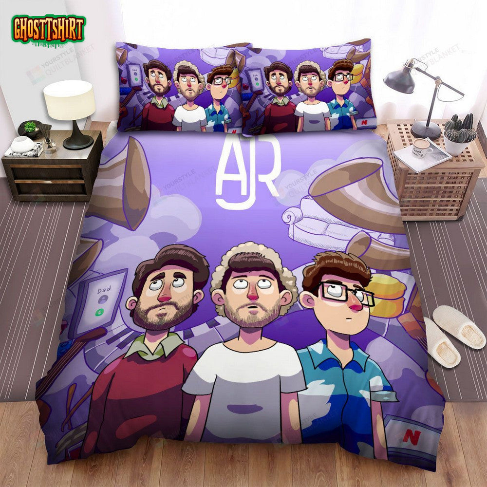Ajr Band Purple Art Bed Sheets Spread Comforter Duvet Cover Bedding Set