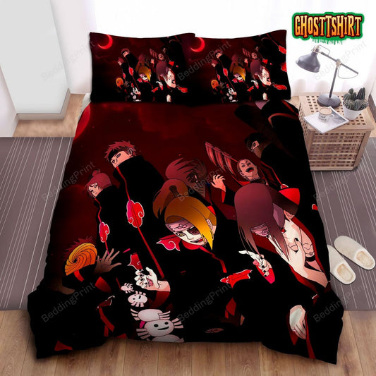 Akatsuki At Moon Night Bed Sheets Duvet Cover Bedding Set